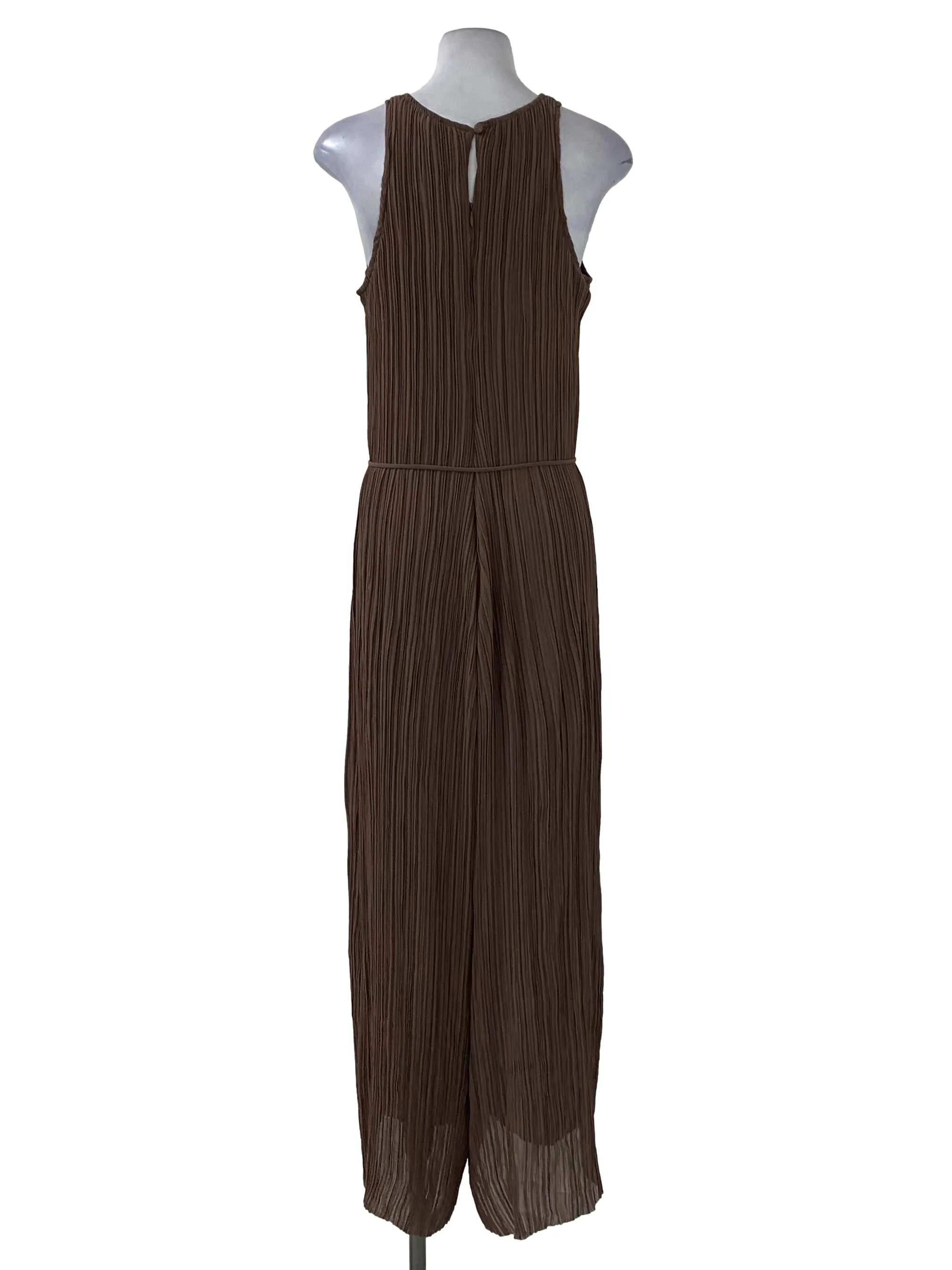 Brown Sleeveless Jumpsuit