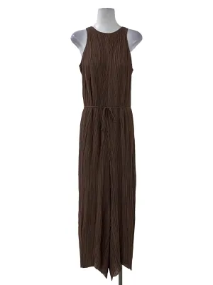 Brown Sleeveless Jumpsuit