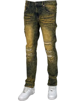 BT-BTP24950-Distressed Slim Fit Jeans