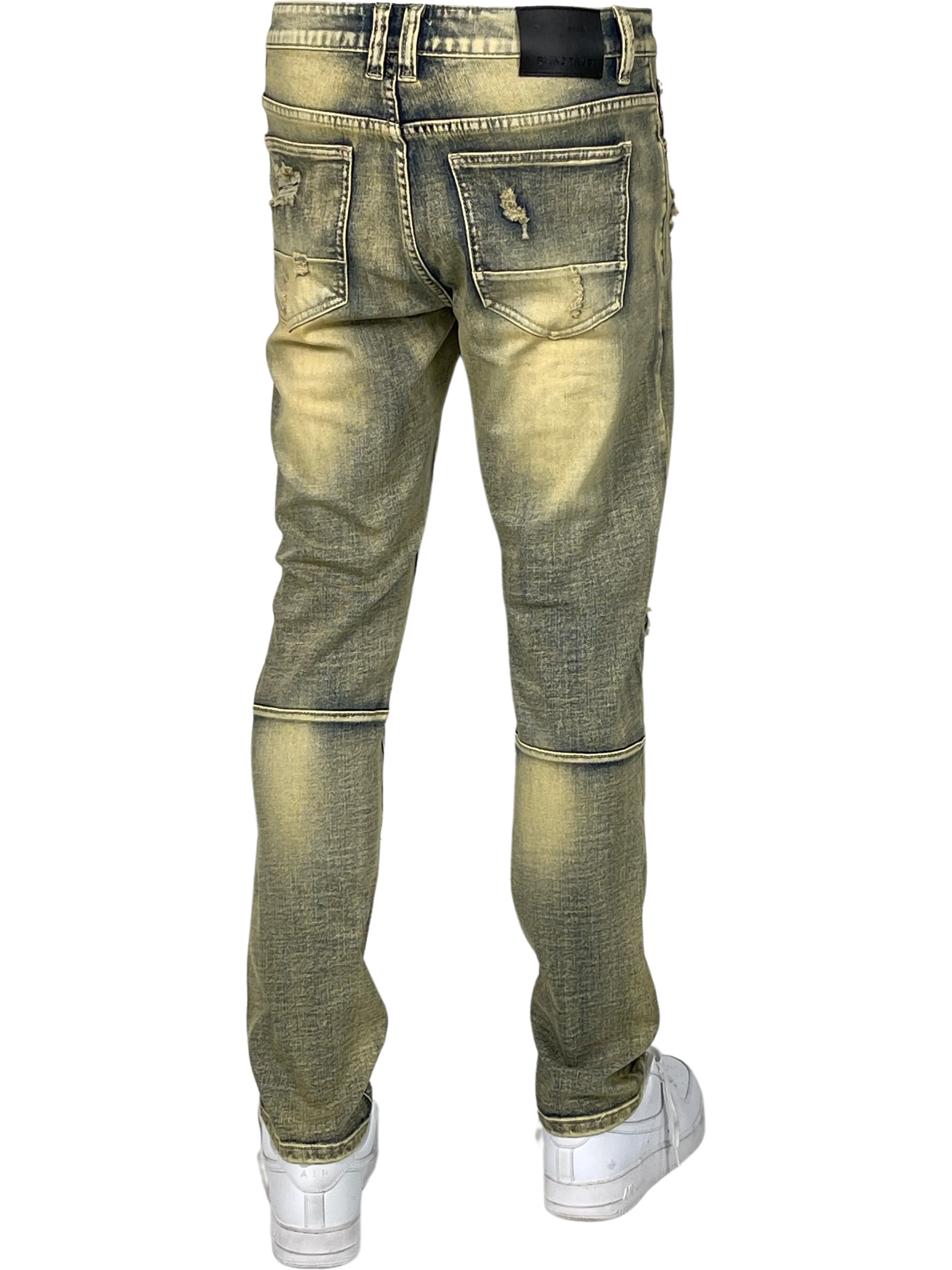 BT-BTP24950-Distressed Slim Fit Jeans