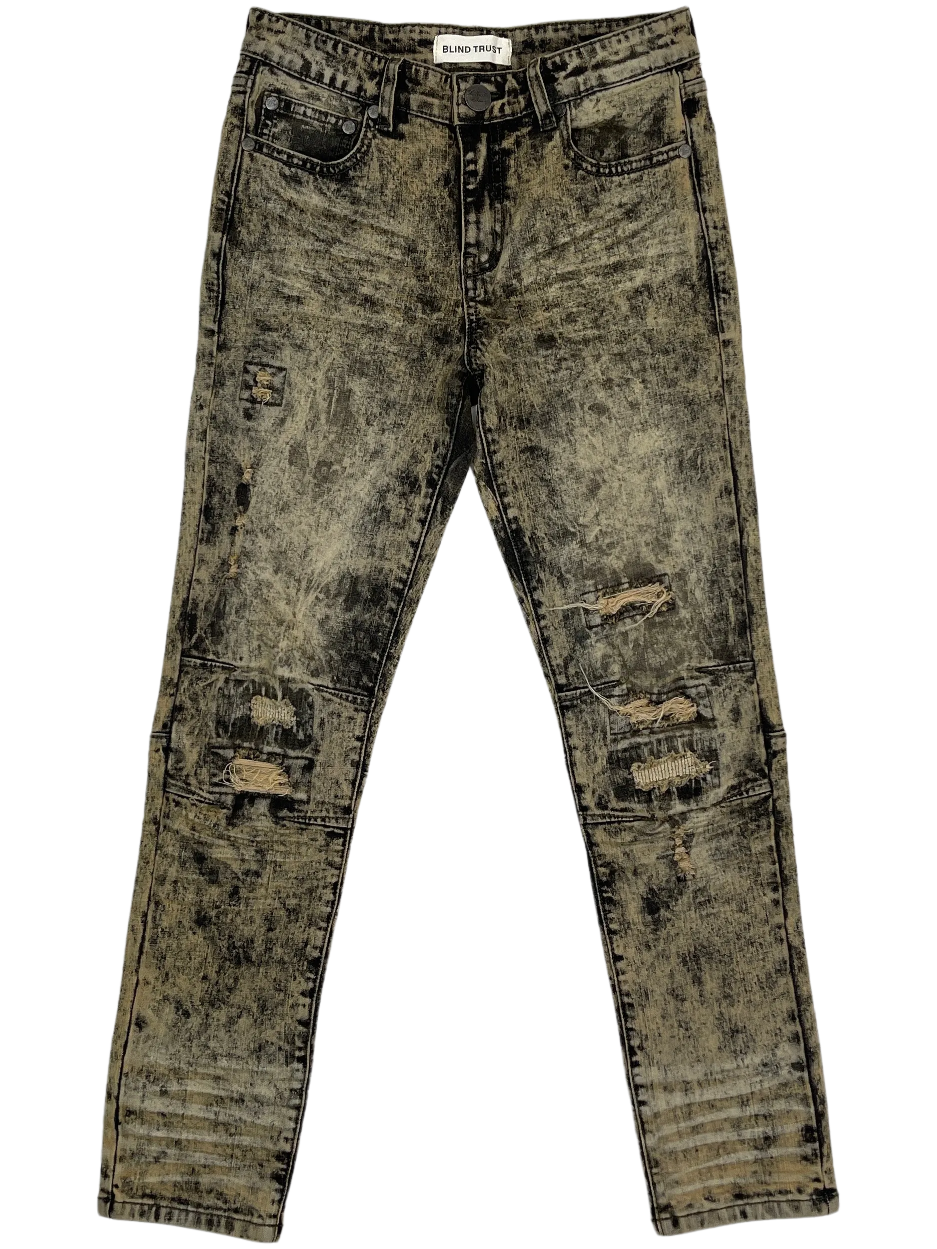 BT-BTP24950-Distressed Slim Fit Jeans