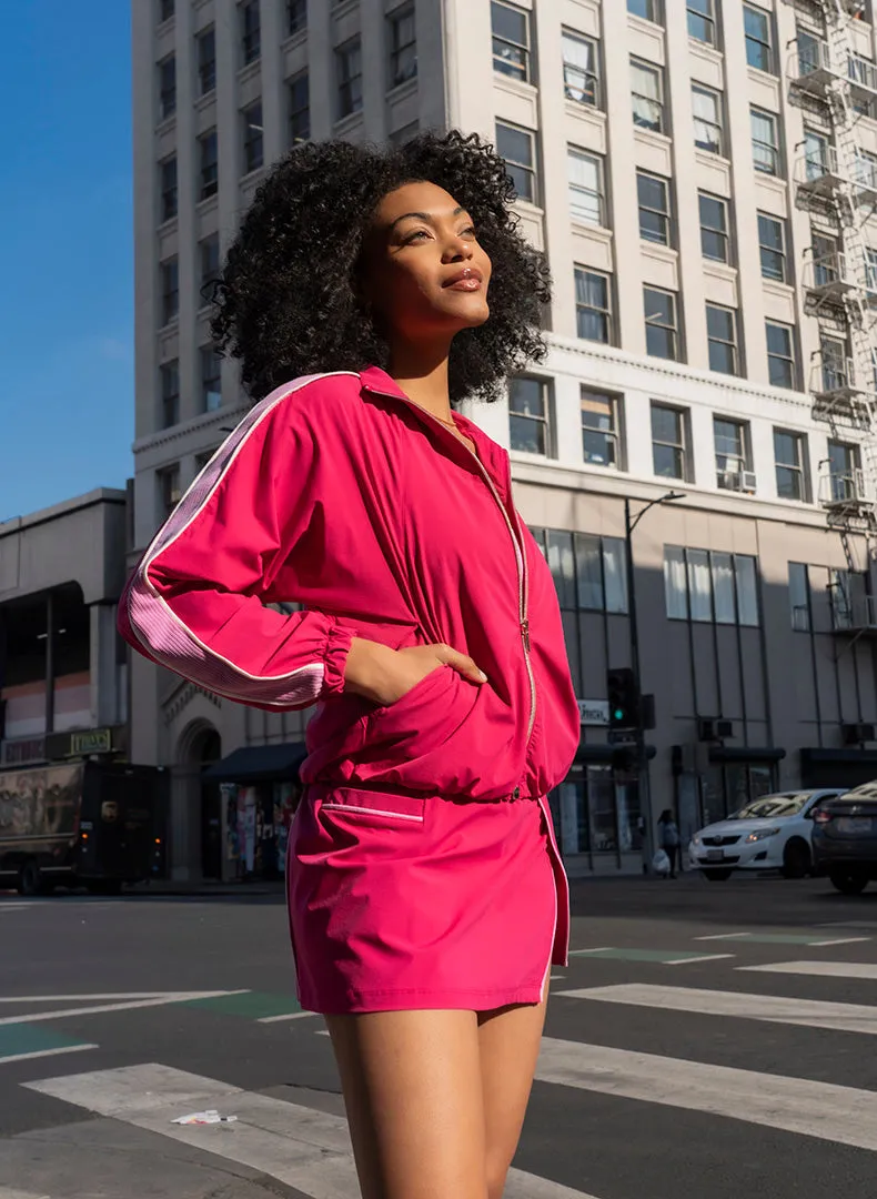 Bubble Hem Track Jacket