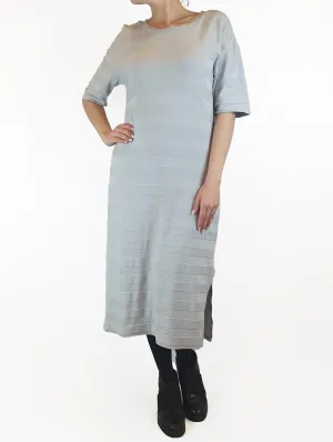 Callahan light grey 100% cotton knit maxi tee shirt dress size S (best fits size 10)
