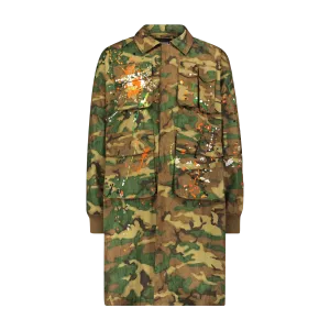 CAMO BACKPACK LONG COAT
