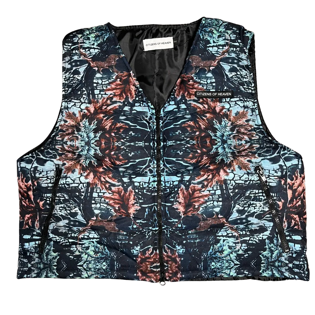 Camo Cropped Puffer Vest
