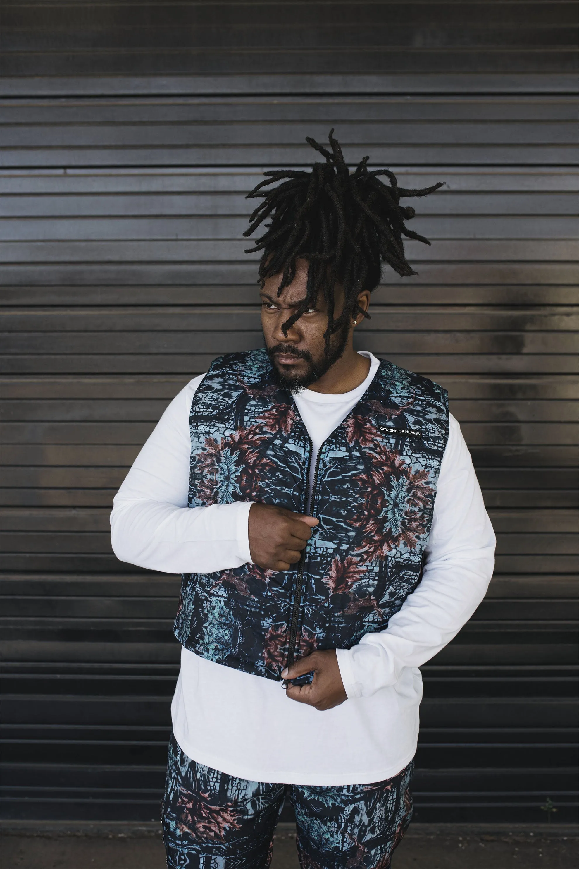 Camo Cropped Puffer Vest