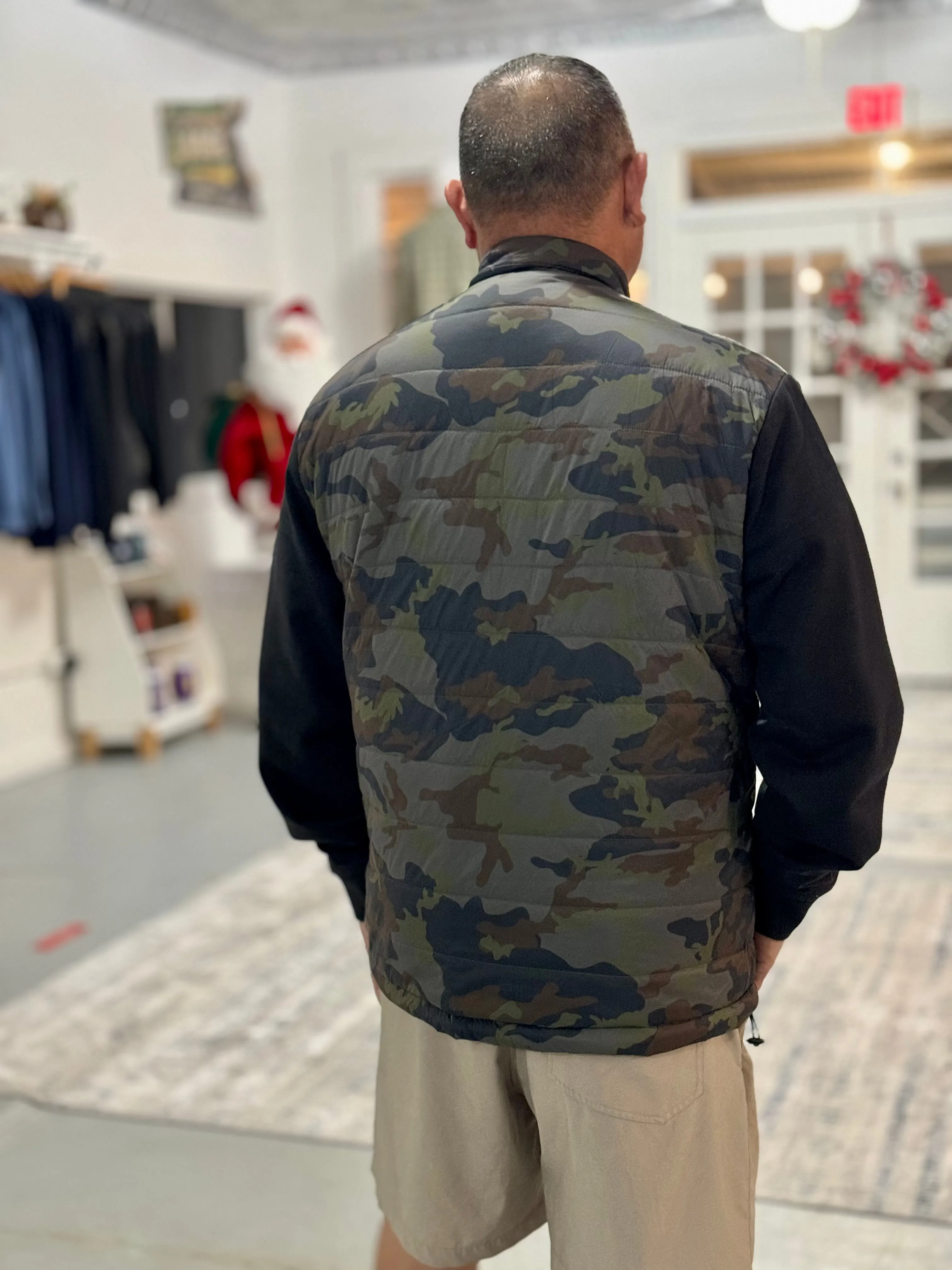Camo Mixed Media Jacket