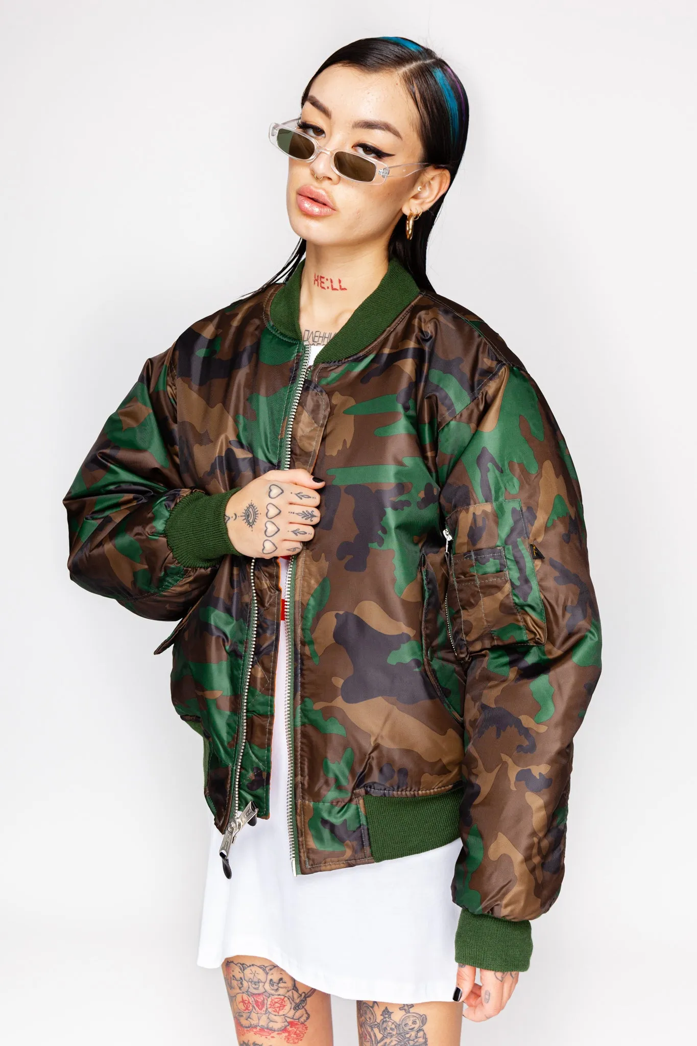 Can't Be Hidden Camo MA-1 Flight Jacket