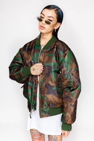 Can't Be Hidden Camo MA-1 Flight Jacket