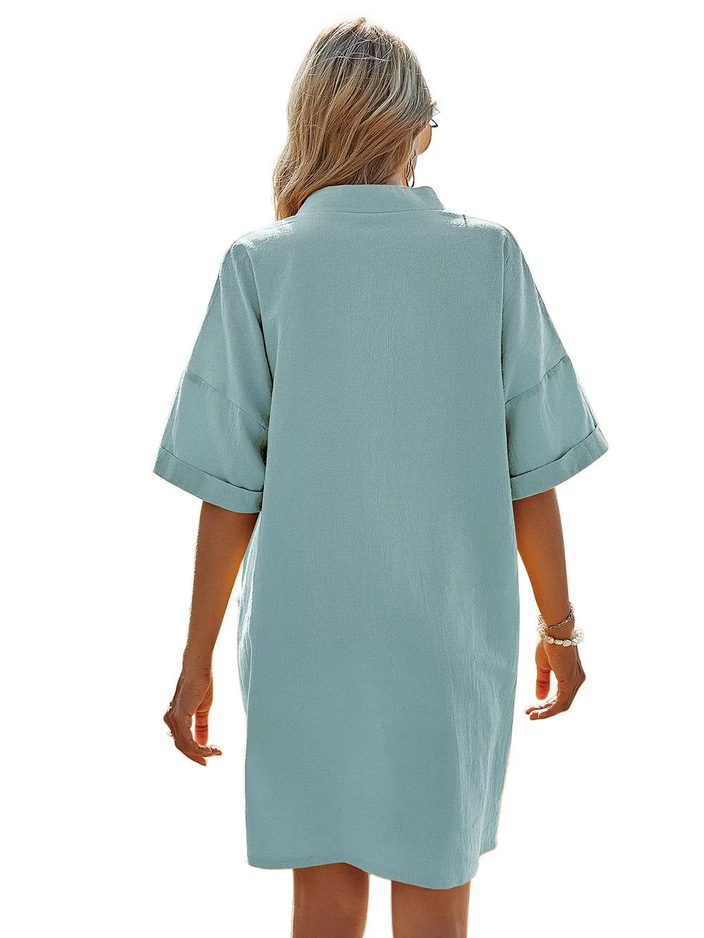 Casual Short Sleeves Pocket Short Sleeves Dresses