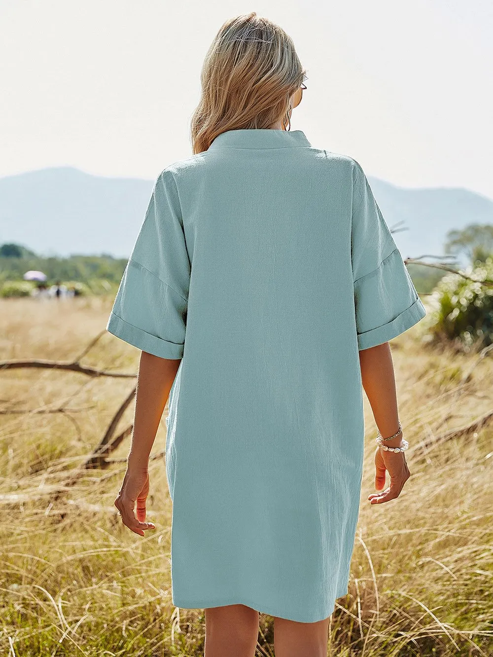 Casual Short Sleeves Pocket Short Sleeves Dresses