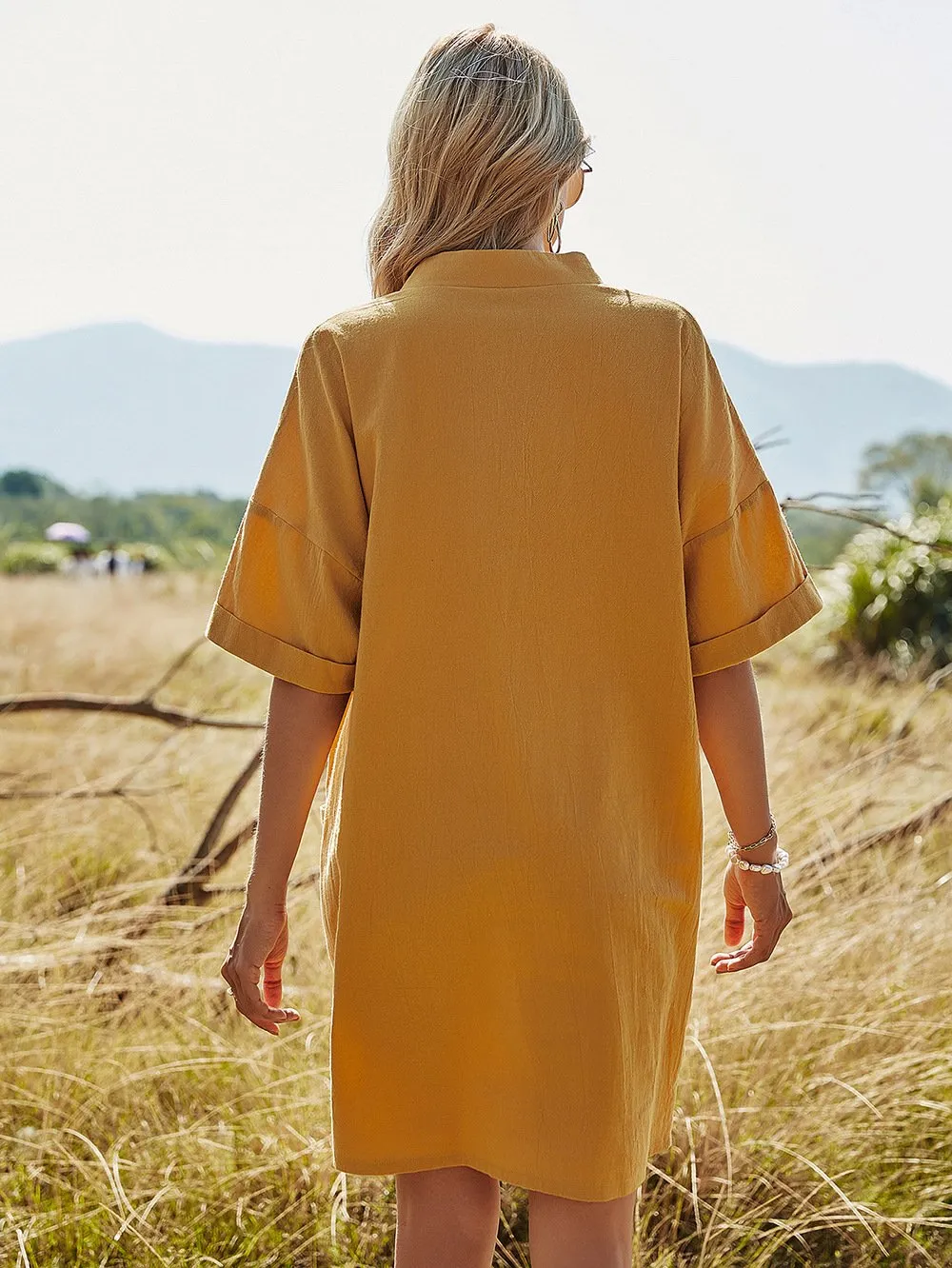 Casual Short Sleeves Pocket Short Sleeves Dresses