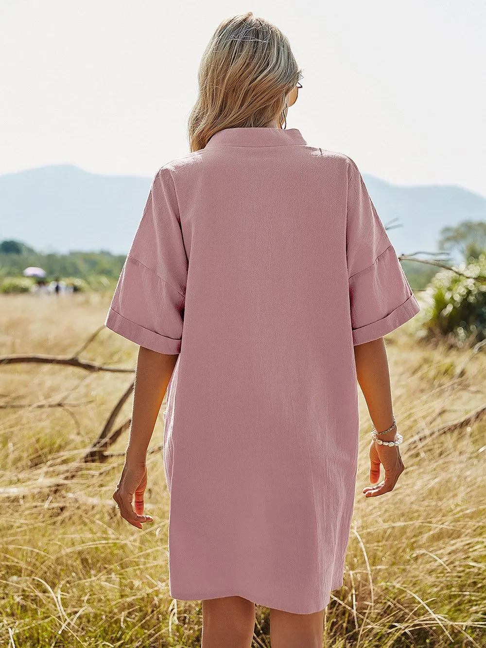 Casual Short Sleeves Pocket Short Sleeves Dresses