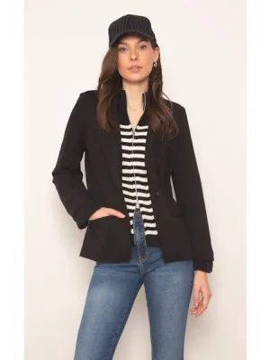 Central Park West Avalon Dickie Blazer in Black