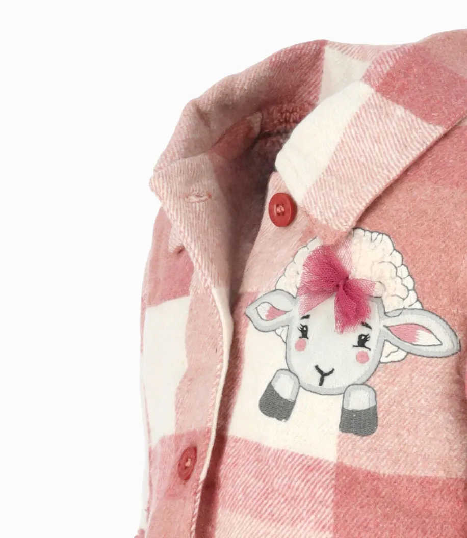 Chaqueta bebé niña cuadrillé