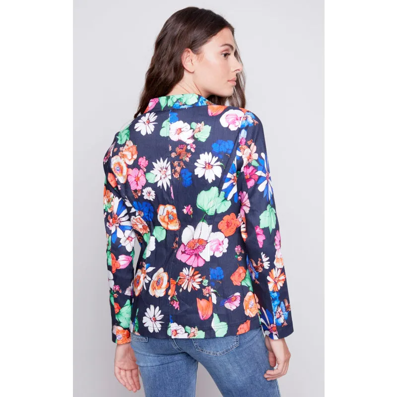 Charlie B Printed Linen Blazer