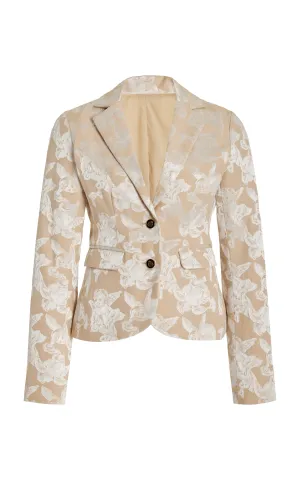 Cherub Blazer-Tan/Creme Jacquard-Pre-Order