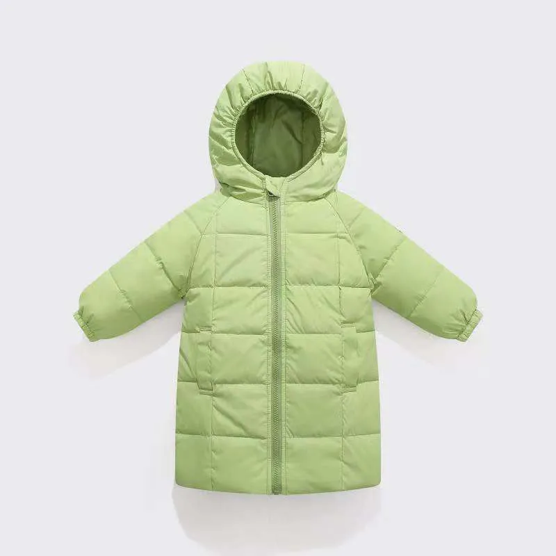 Children's Down Jackets Long Section for Boys Girls Thicken Children's Winter Coats for Children with Hooded Babies and Infants Children's Clothing