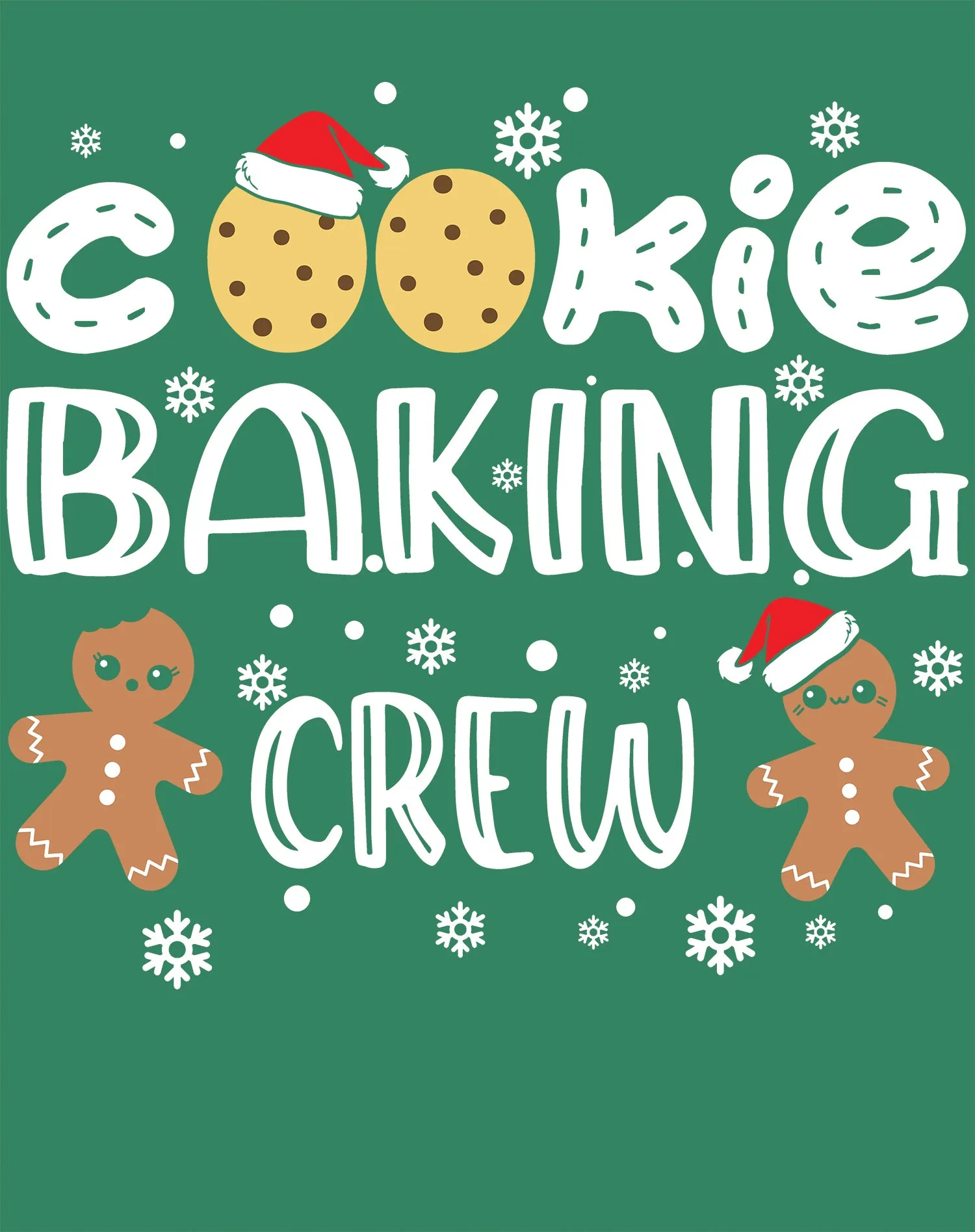 Christmas Cookie Baking Crew Gingerbread Men Matching Family Unisex Sweatshirt