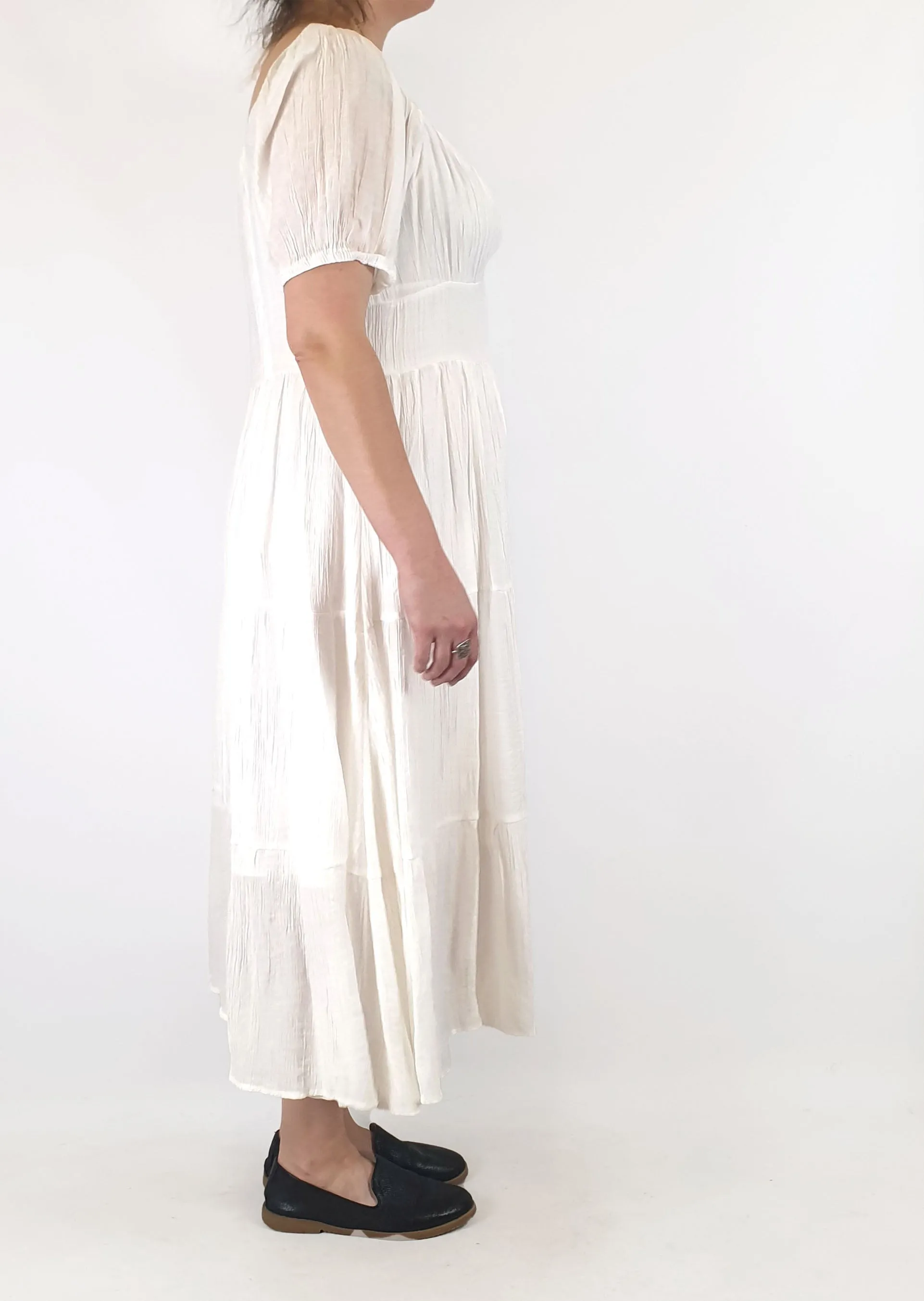 Cider white crepe dress size 1XL, best fits 16