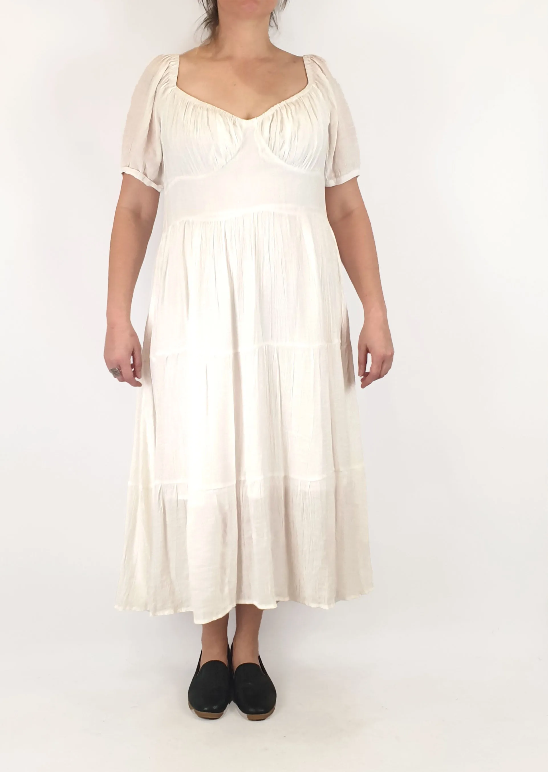 Cider white crepe dress size 1XL, best fits 16