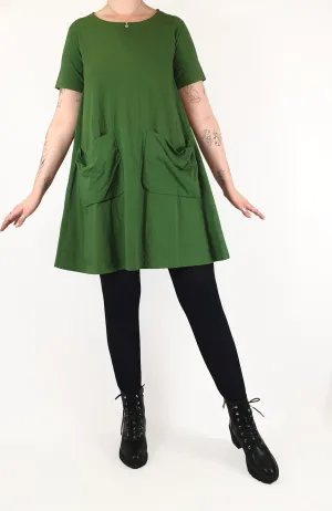Cos green tee shirt style dress size M