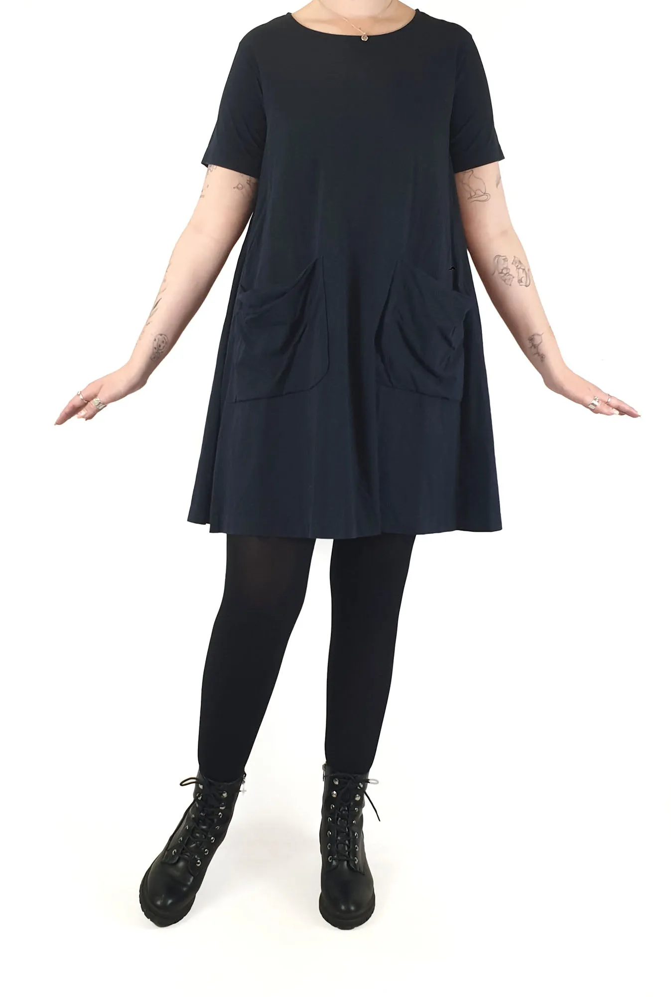 Cos navy tee shirt style dress size M