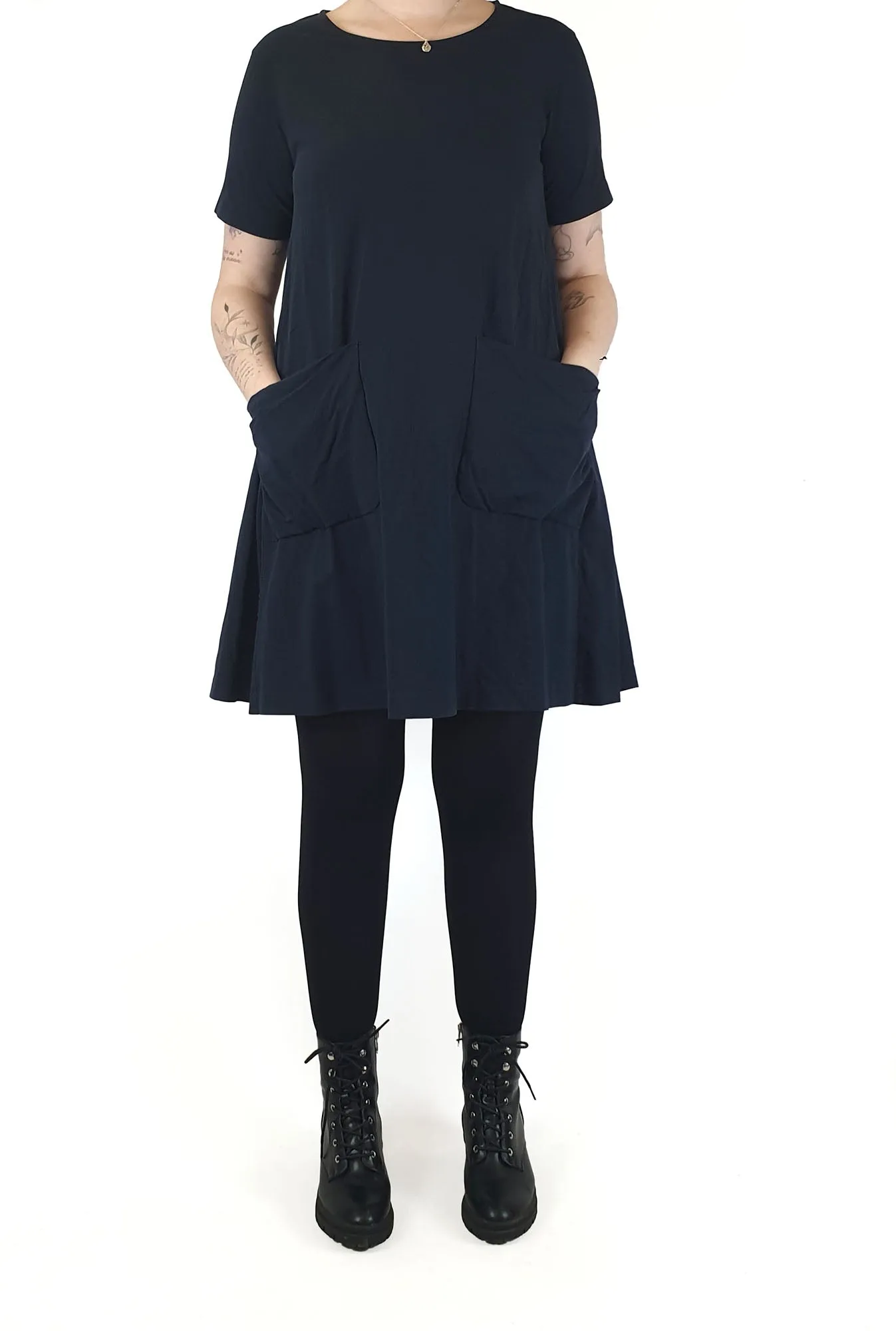 Cos navy tee shirt style dress size M