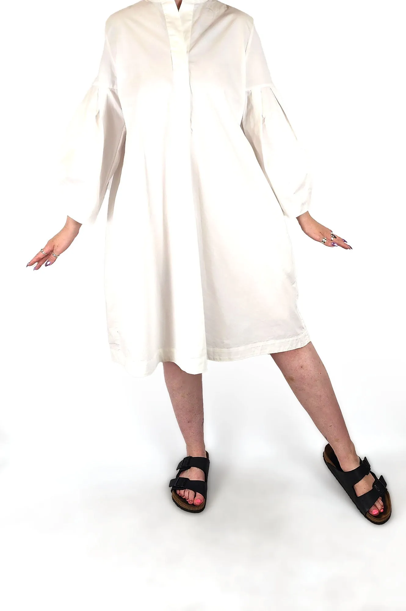 Cos white cotton dress size 40, best fits 12-14
