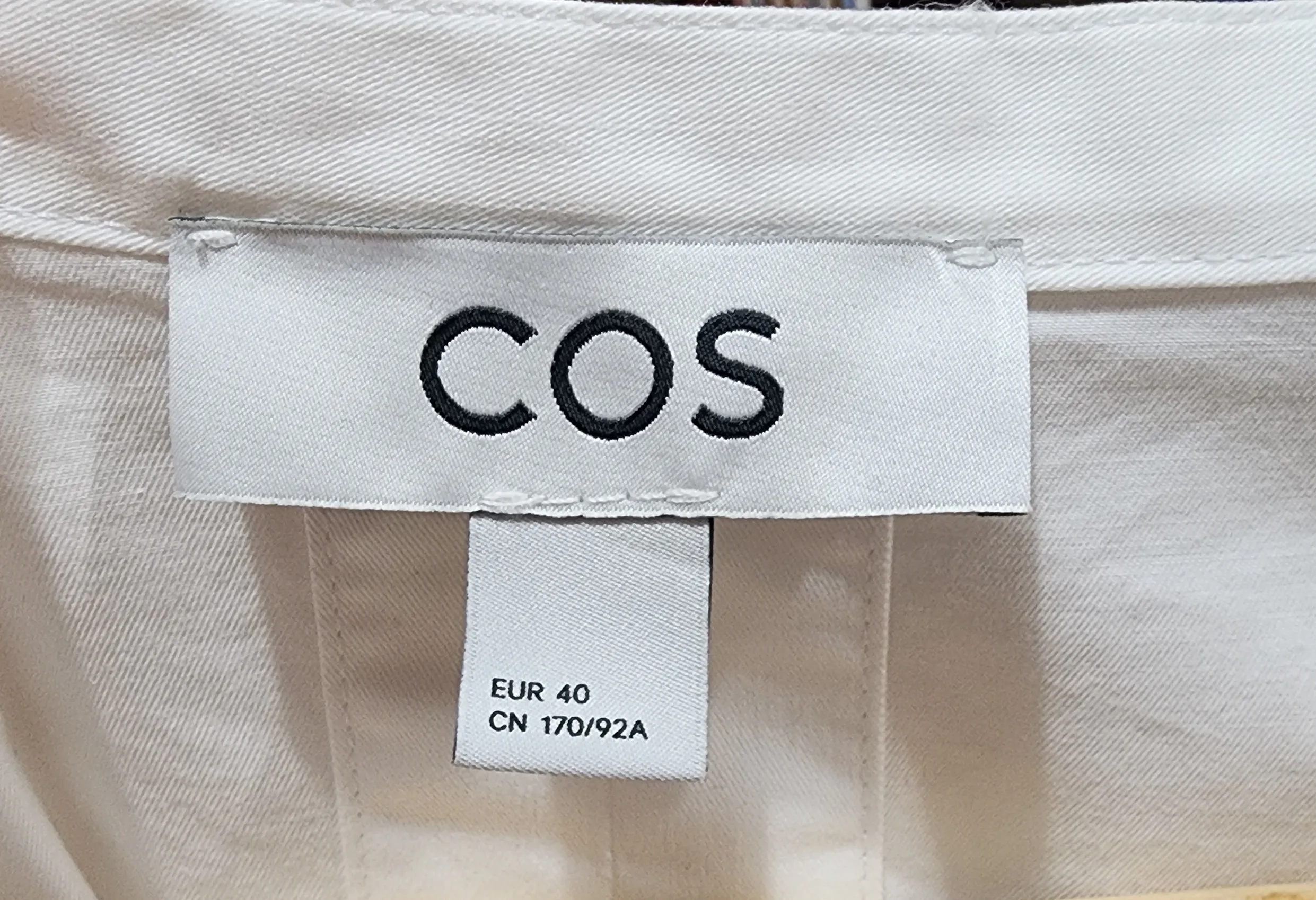 Cos white cotton dress size 40, best fits 12-14