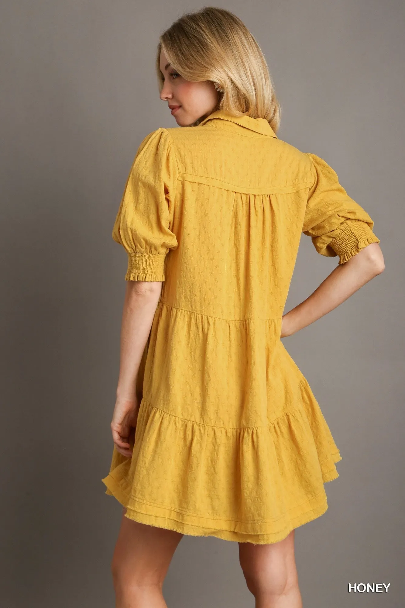 Cotton Collared Mini Dress