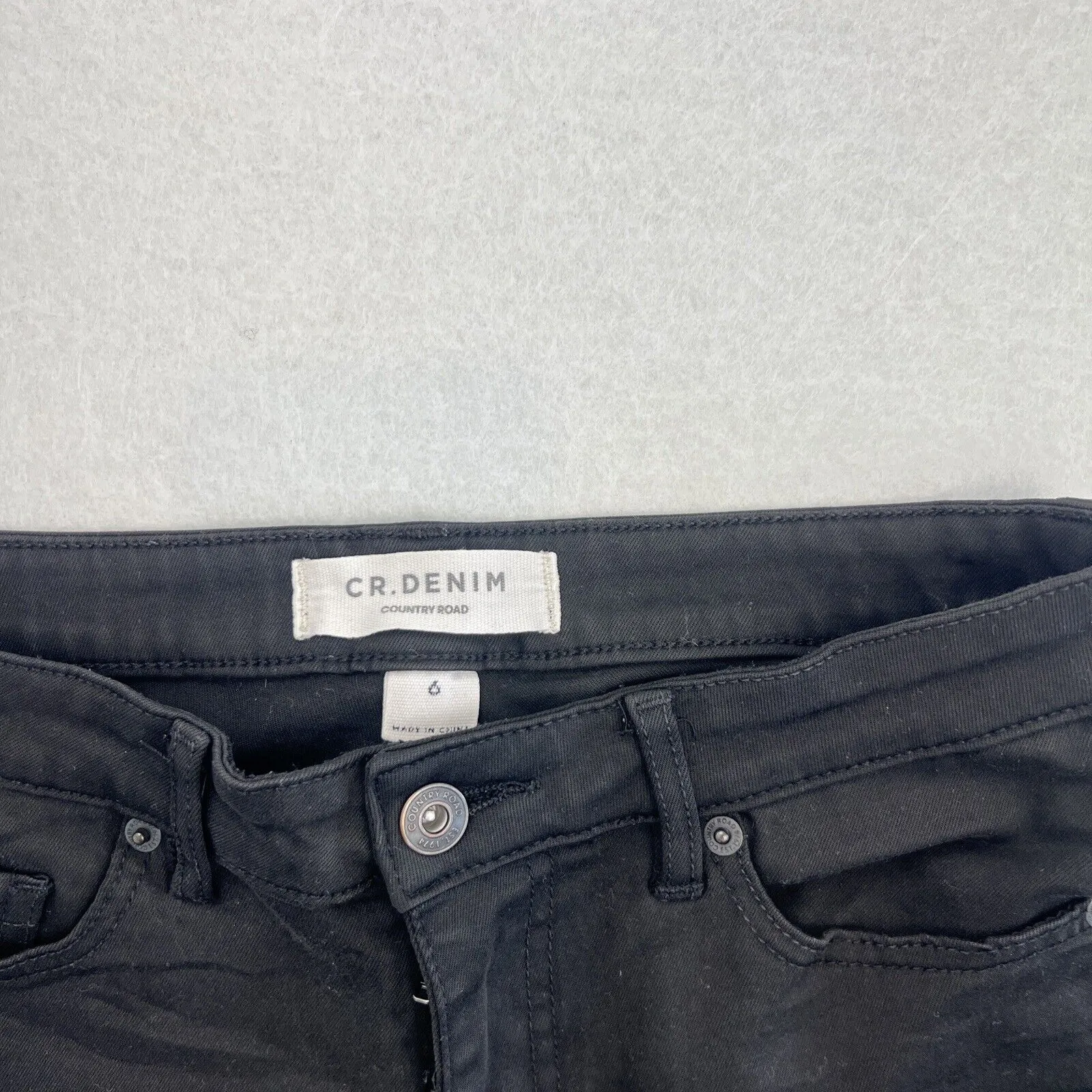 Country Road Womens Black Stretch Skinny Jeans Size 6
