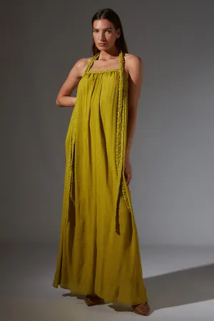 CRINKLE BRAIDED DRESS