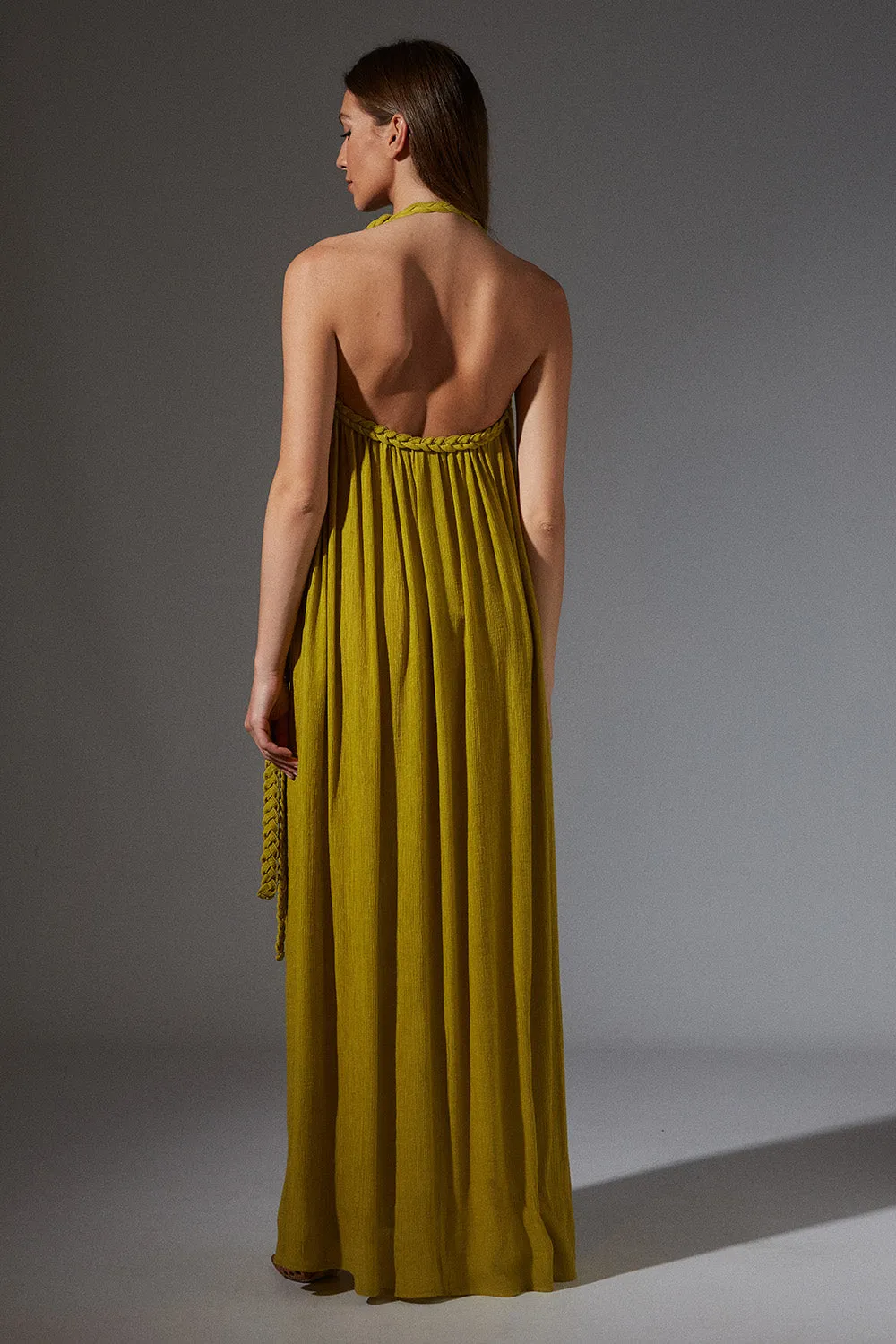 CRINKLE BRAIDED DRESS