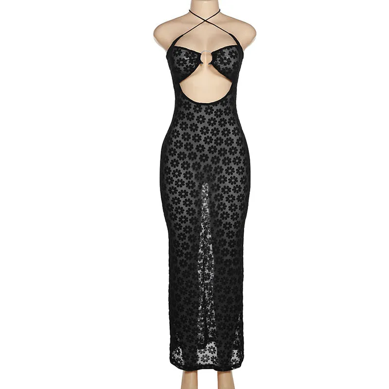 Criss Cross Summer See-through Dress