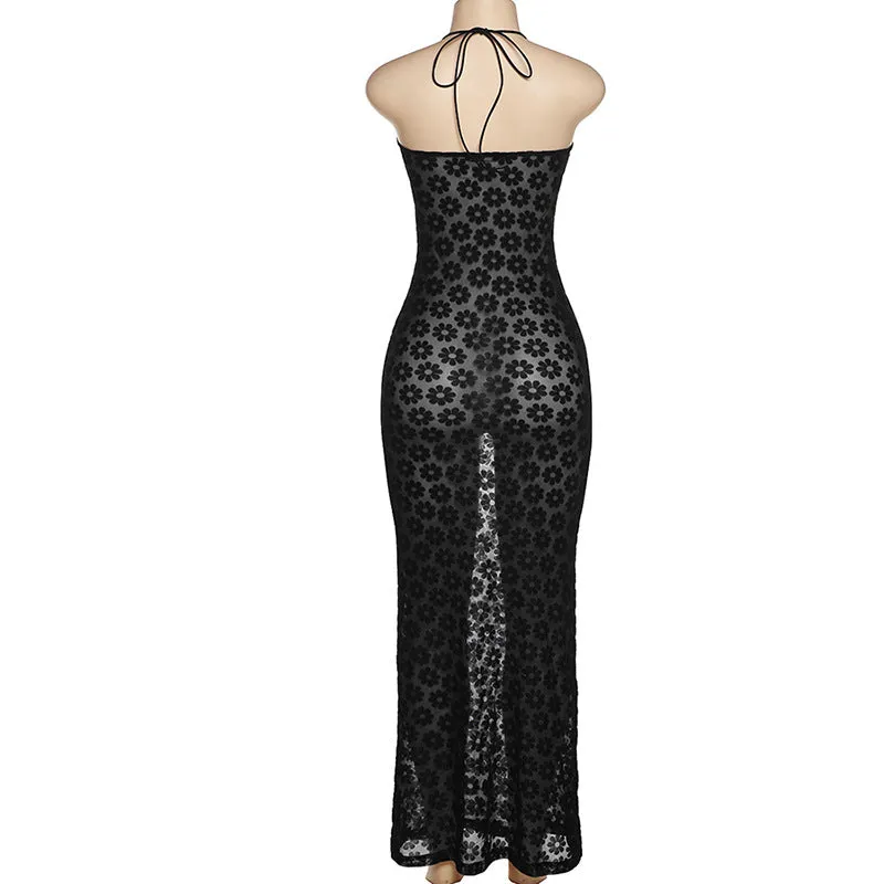 Criss Cross Summer See-through Dress