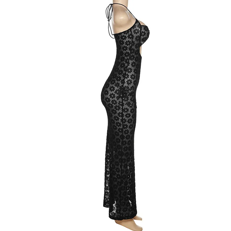 Criss Cross Summer See-through Dress
