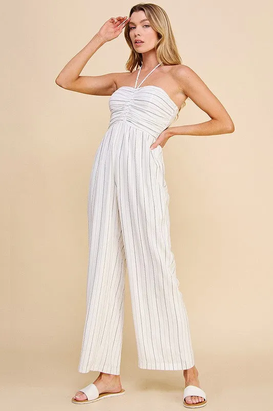 Cubana Striped Jumpsuit