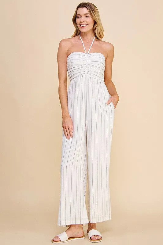 Cubana Striped Jumpsuit