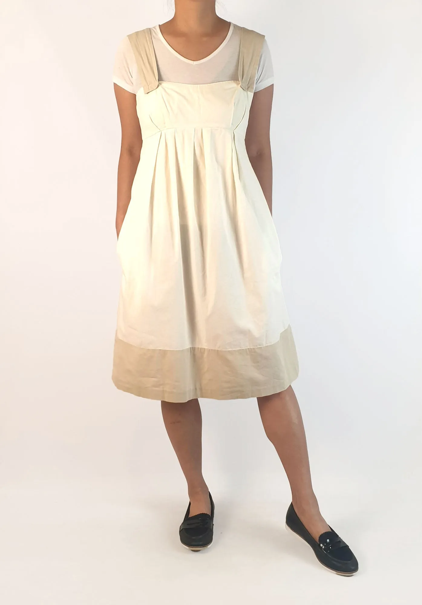 Cue cream cotton dress size 10