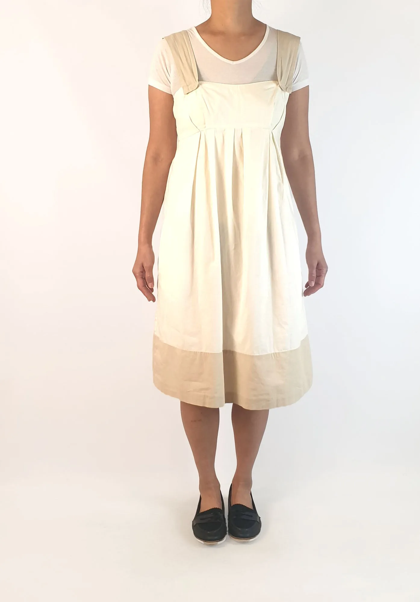Cue cream cotton dress size 10