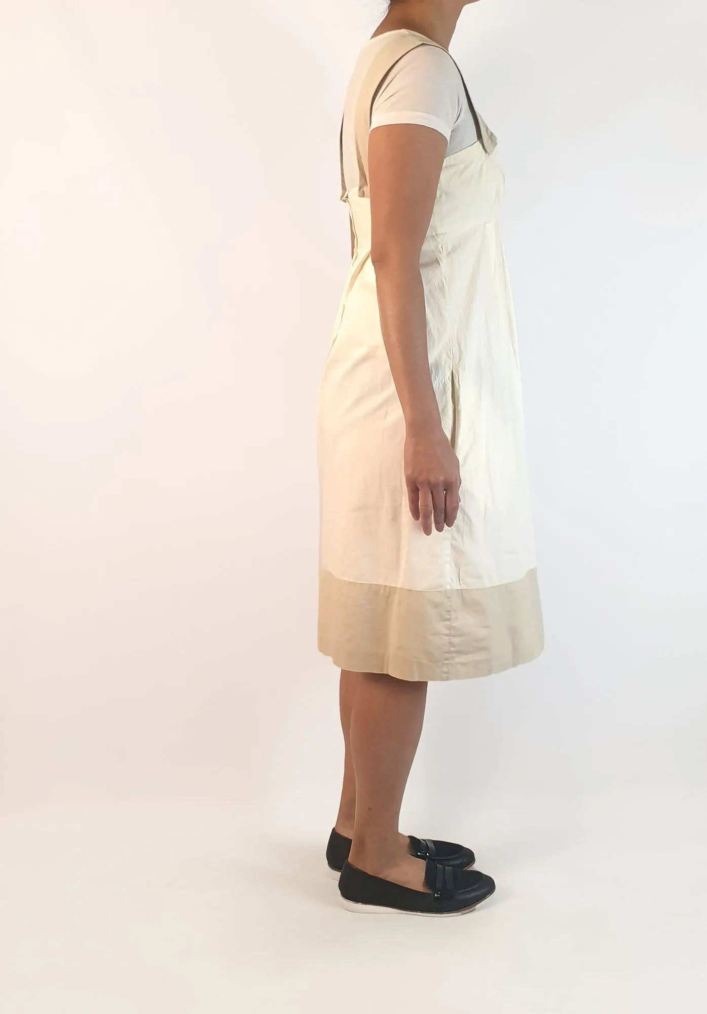 Cue cream cotton dress size 10