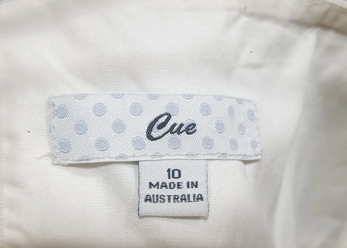 Cue cream cotton dress size 10