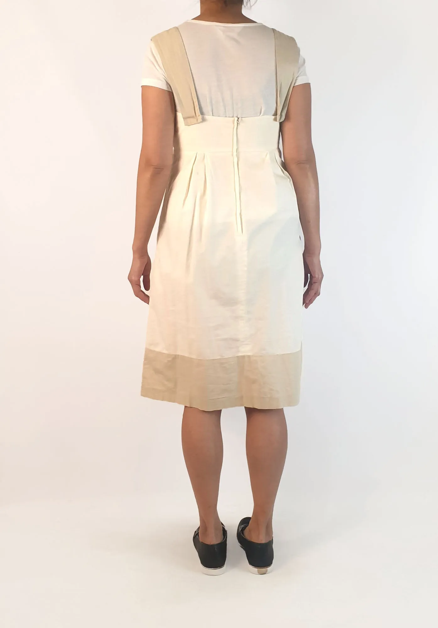 Cue cream cotton dress size 10