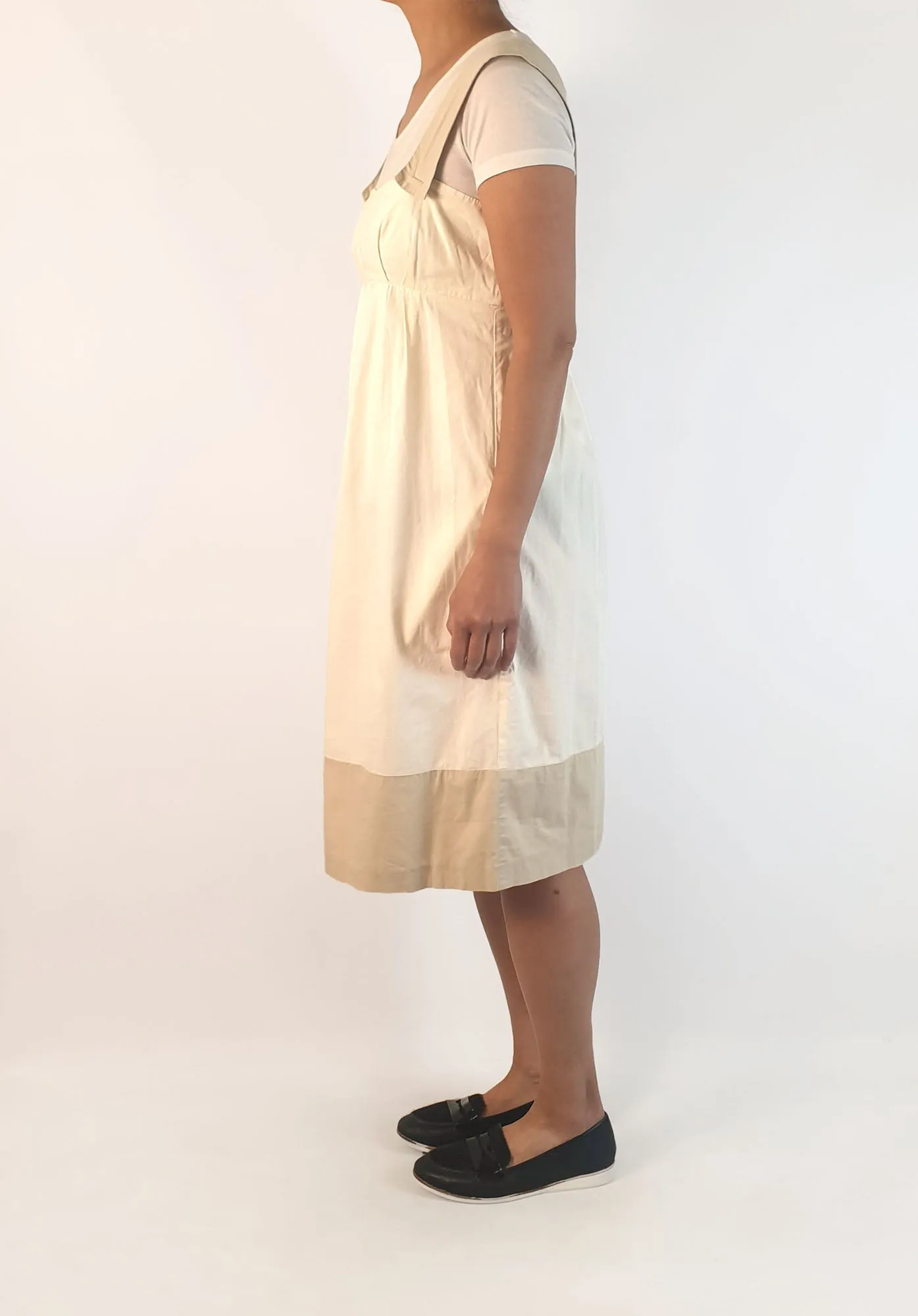 Cue cream cotton dress size 10