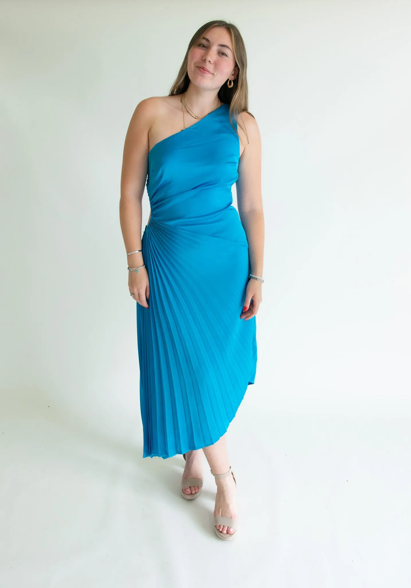 Davie Pleated Maxi Dress