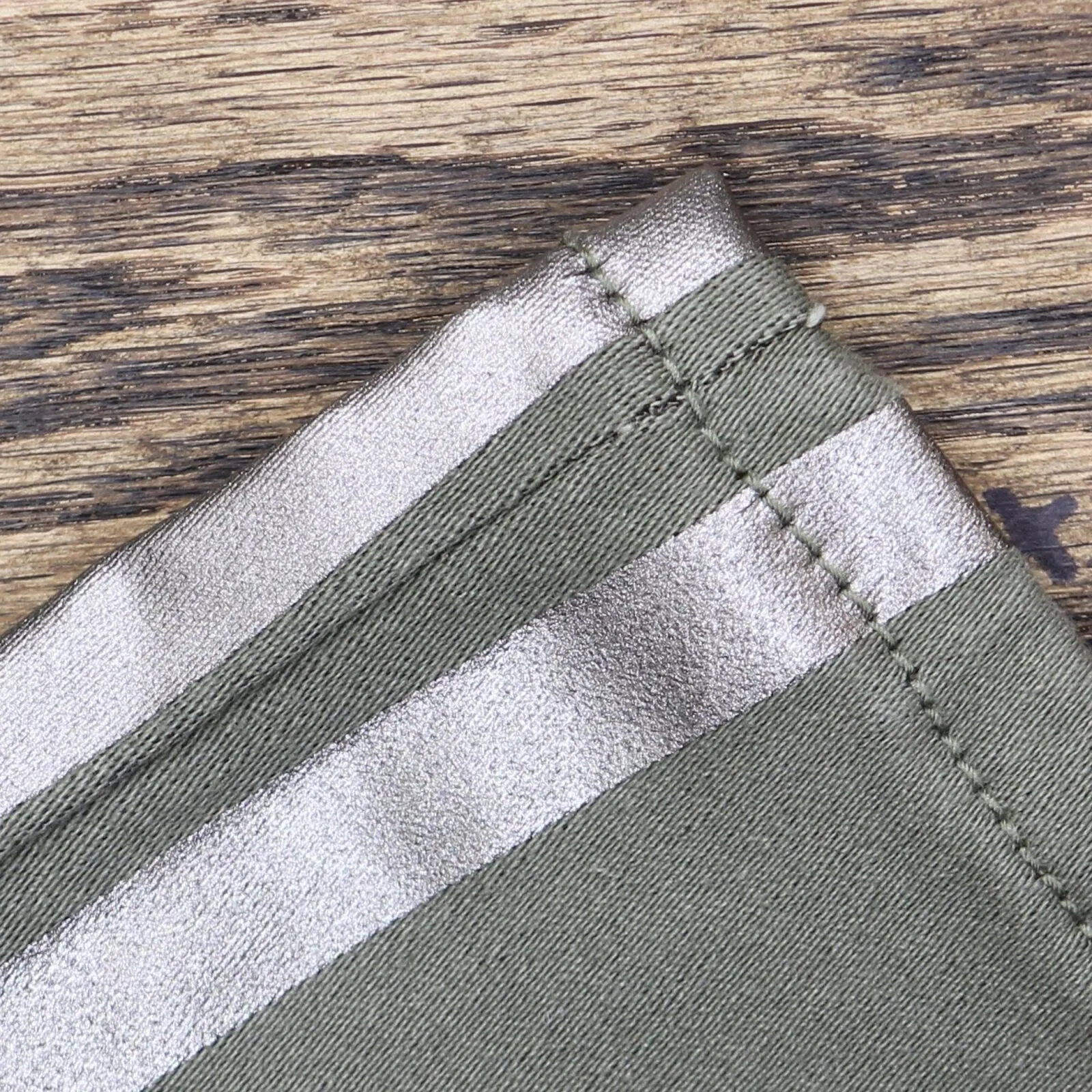 DG2 by Diane Gilman Virtual Stretch Metallic Side Stripe Skinny Jeans Olive 14T