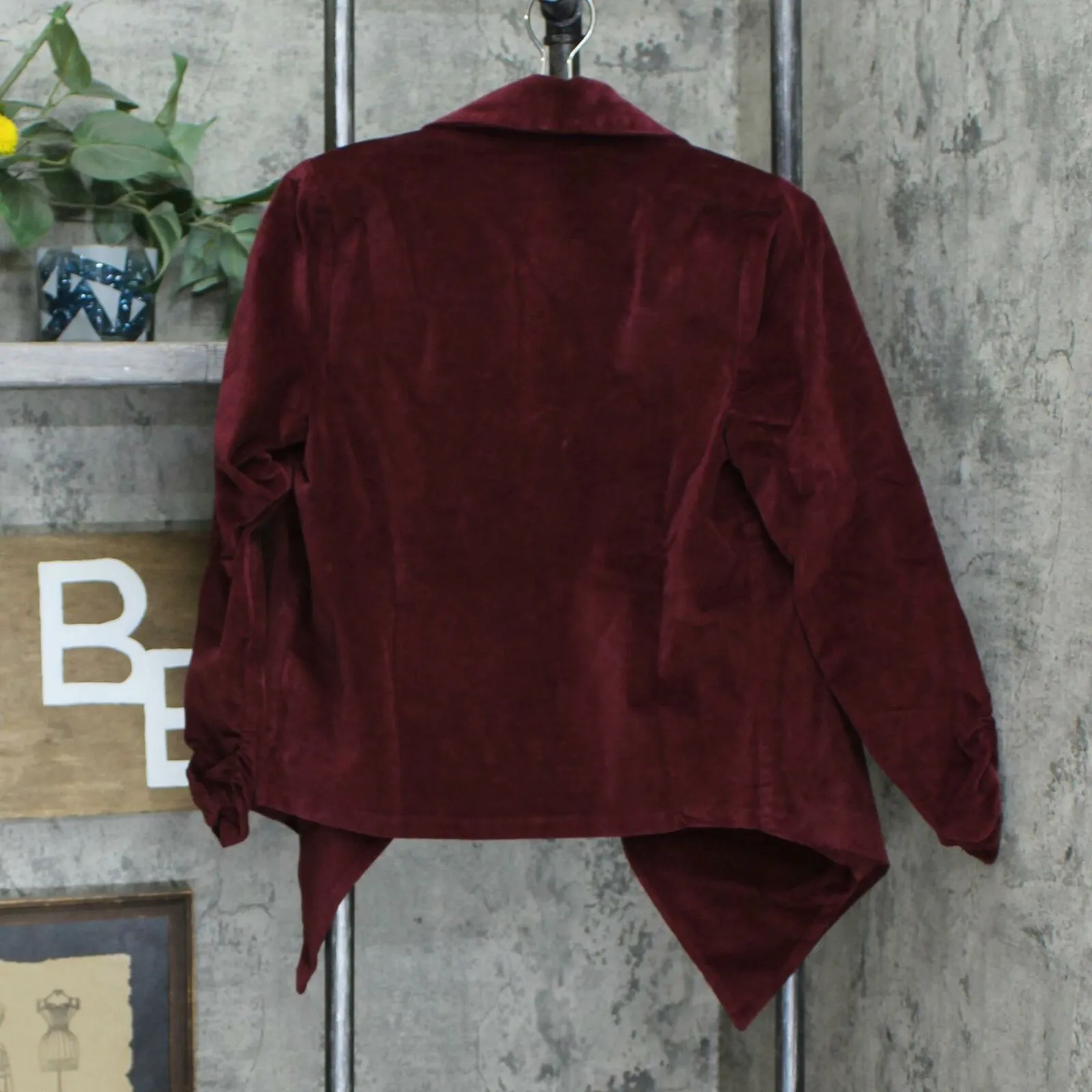 DG2 by Diane Gilman Women's Stretch Velvet Open Front Blazer.