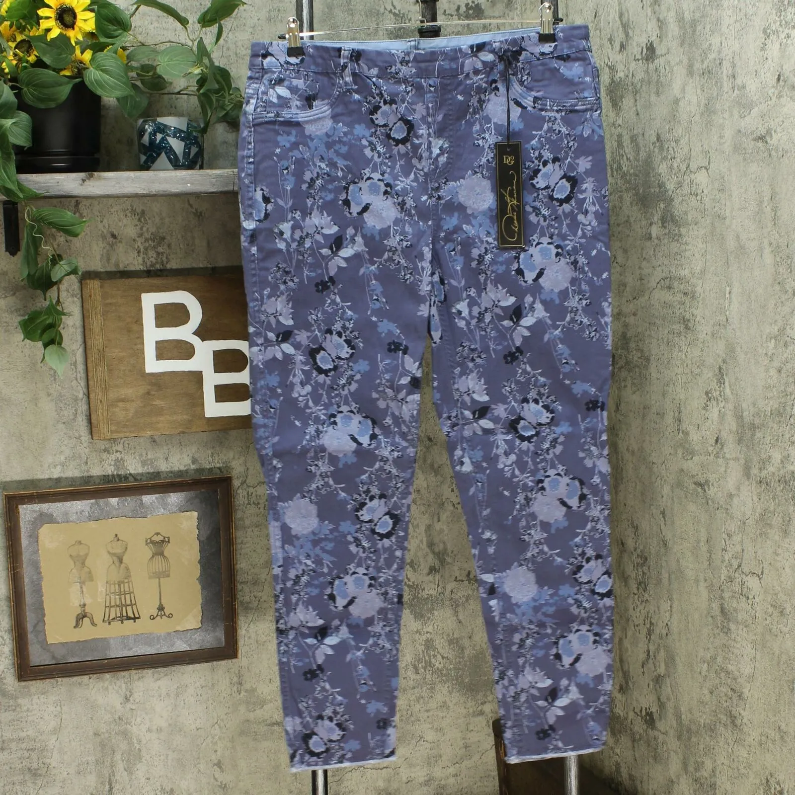 DG2 by Diane Gilman Women's Tall Reversible Twill Pull On Skinny Jeans