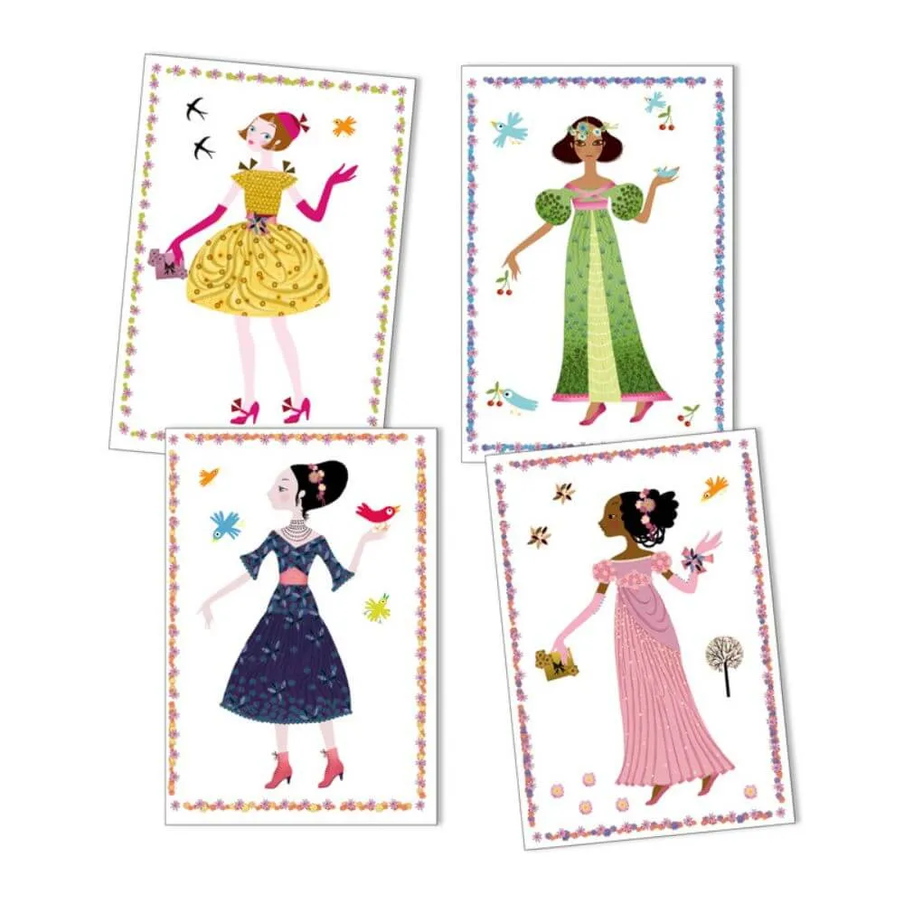 Djeco Dresses Through Seasons Stickers & Paper Dolls